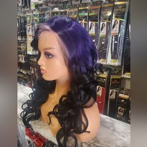 Human hair lace front wig